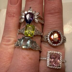 NWT Bomb Party size 10 rings (all 5)